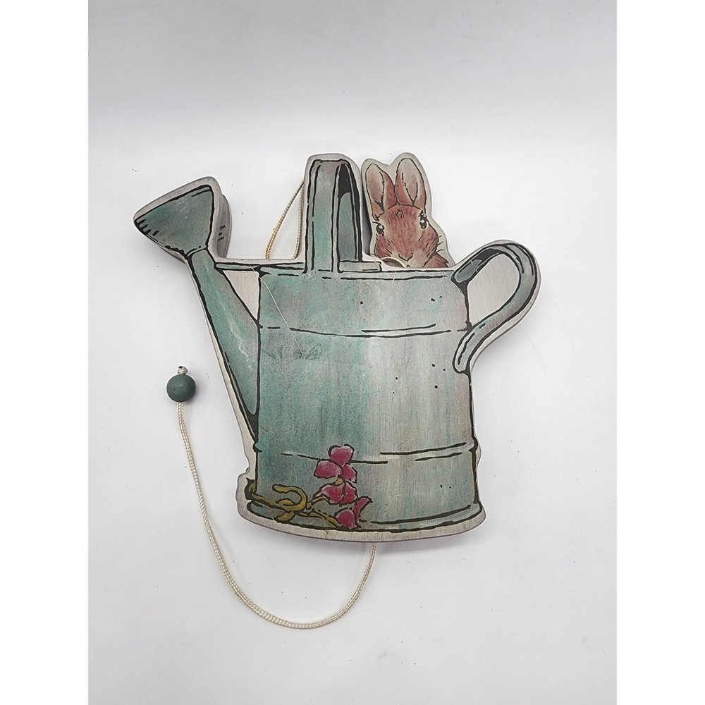 Vintage 1994 Beatrix Potter Peter Rabbit Watering Can Wood Decor Charpente
